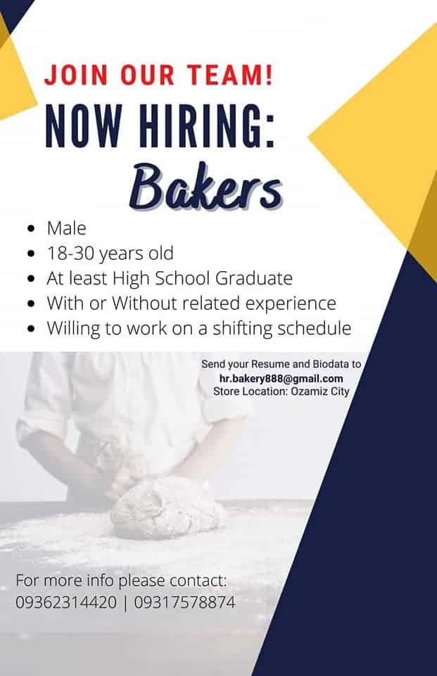 Bakers Job Hiring