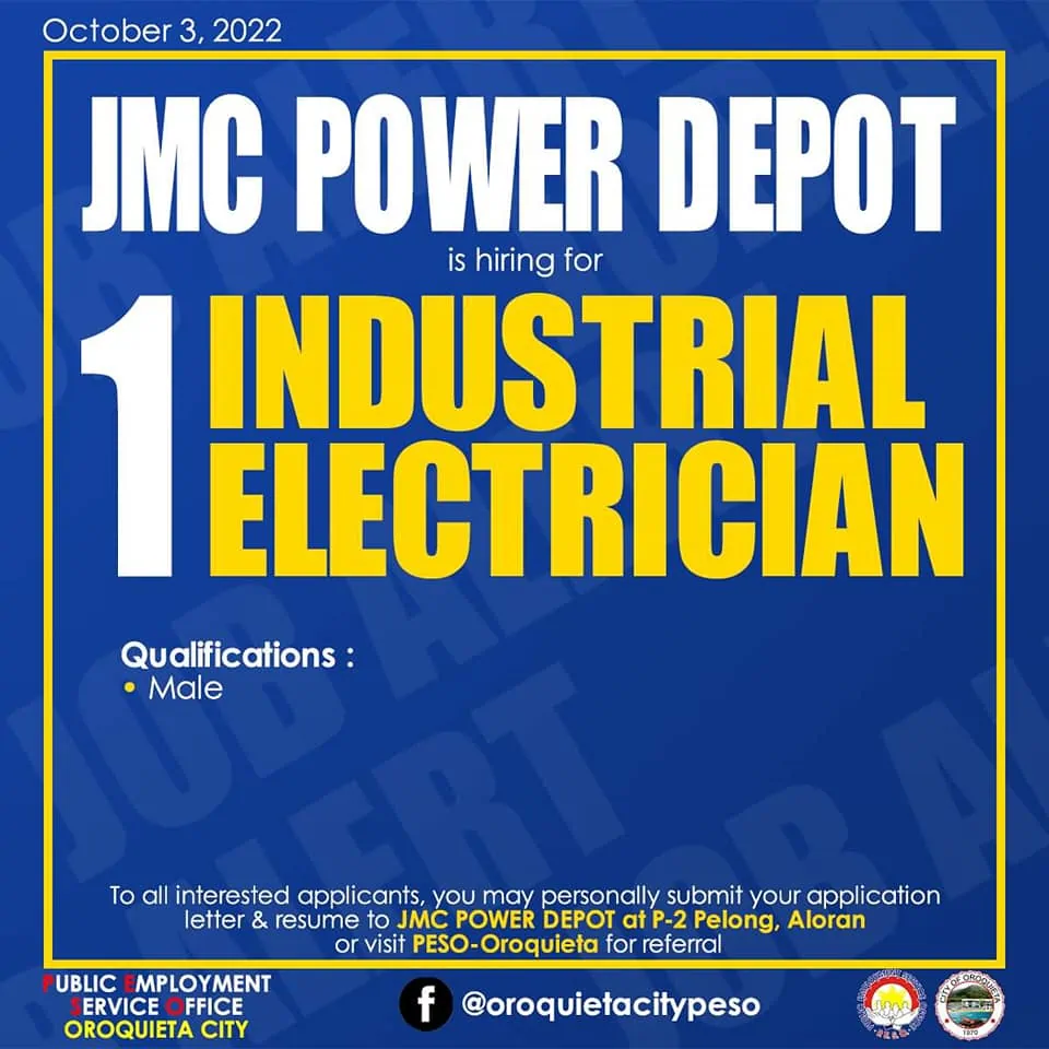 Industrial Electrician Job Hiring
